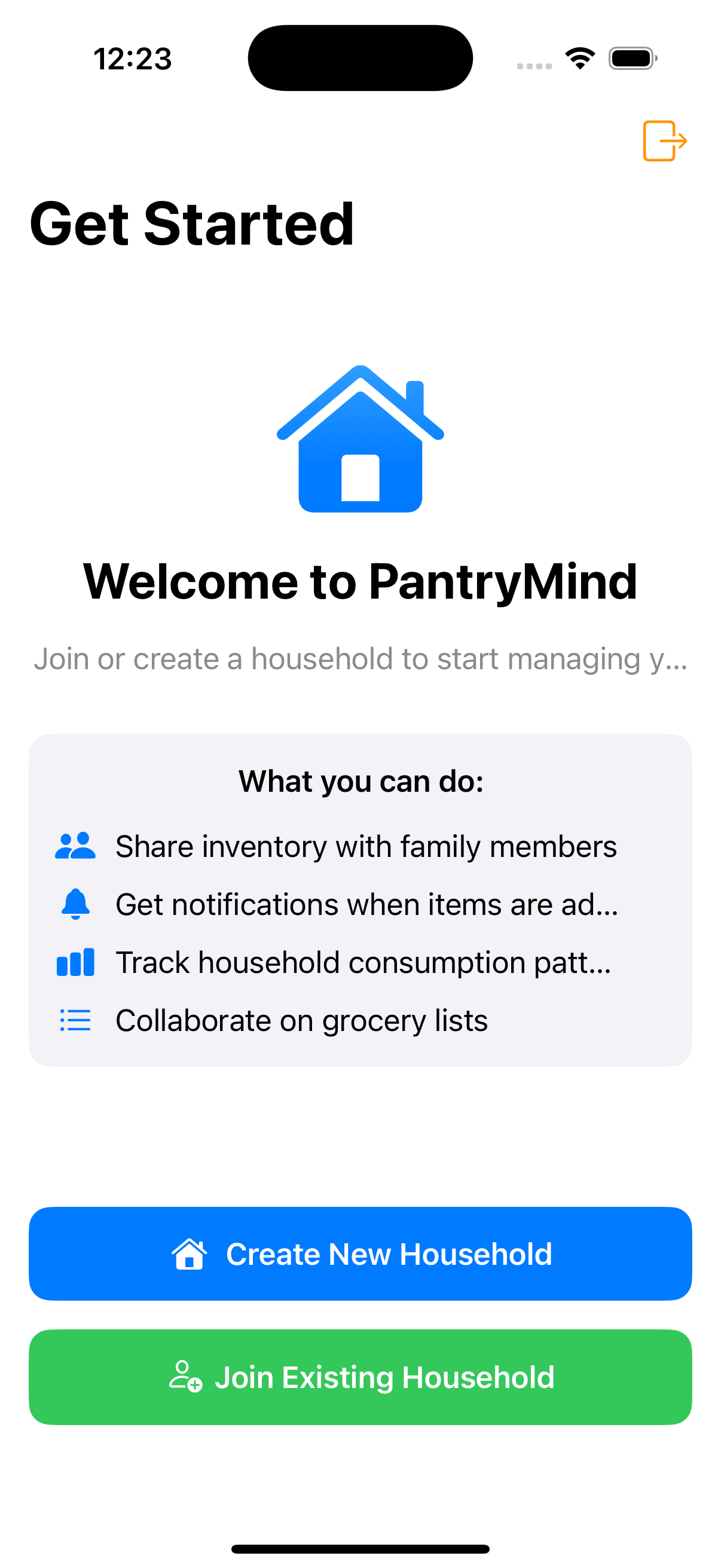 PantryMind Onboarding Screen
